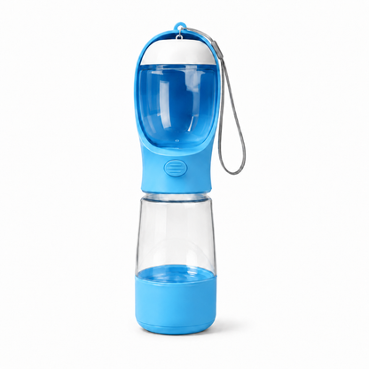 Botella 3 en 1 para perros | Agua, comida y bolsas